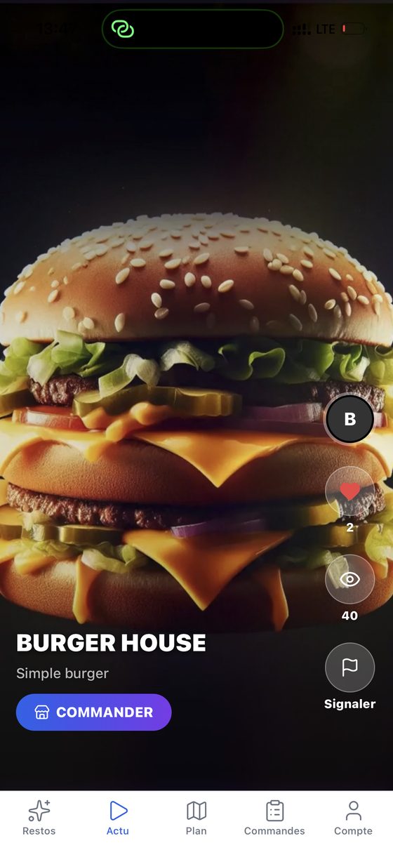 Feed vidéo DoEat façon TikTok